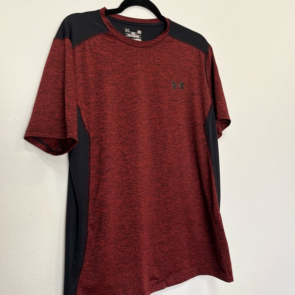 Men's Red and Black Short Sleeve Tee. Under Armour - Picture 1 of 3